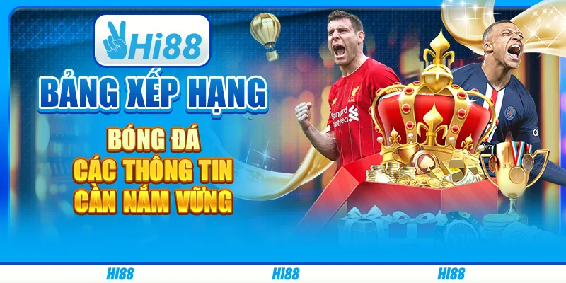Bảng xếp hạng bóng đá - Các thông tin cần nắm vững